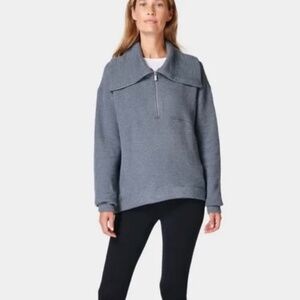 Sweaty Betty Restful Boucle Half Zip Sweatshirt